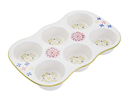 Pink/Green Ceramic Muffin Tray