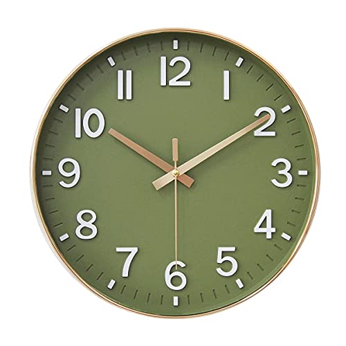 FLEBLE Large Wall Clocks for Living Room Decor Big Modern Silent Wall Clock  Battery Operated Non-Ticking for Office Kitchen Bedroom Home Decorative