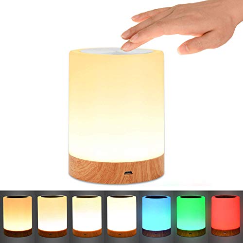 Touch Lamp with Rechargeable Battery & Color Changing Lights