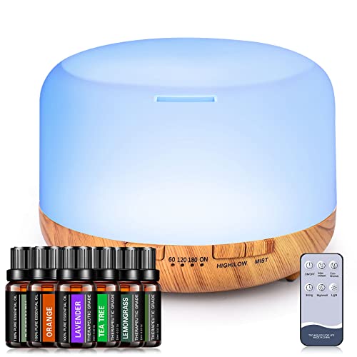YIKUBEE 500ml Essential Oil Diffuser: Tranquility and Elegance Combined!