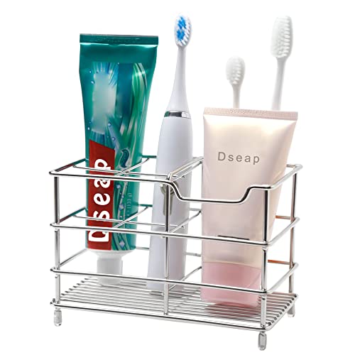 Dseap Toothbrush Holder - Stainless Steel Organizer Stand Caddy for Bathroom