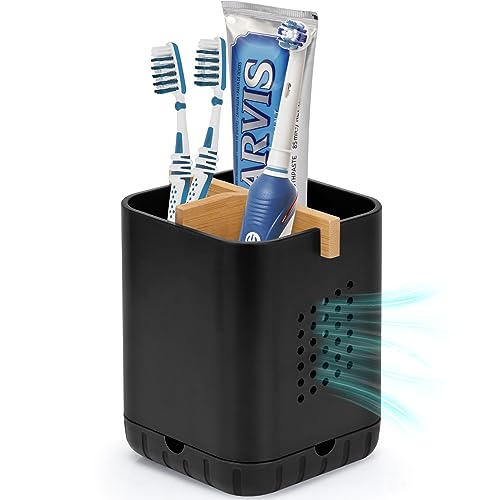 Boperzi Toothbrush Holder with Bamboo Divider