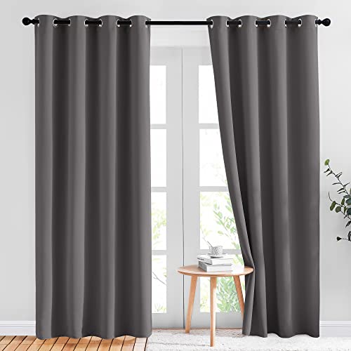 Gray Blackout Curtains for Bedroom - Thermal Drapes