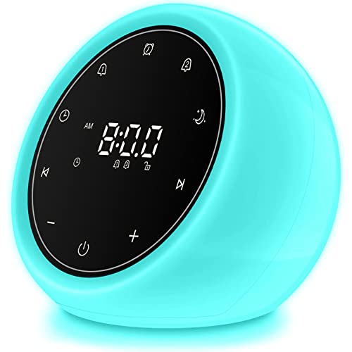White Noise Machine with Alarm Clock, 20 Soothing Sounds, Night Light