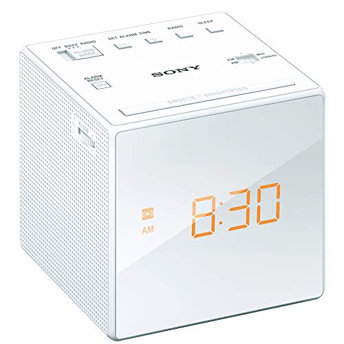 Sony Clock Radio ICF-C1: FM / AM / FM Wide Sleep Timer White