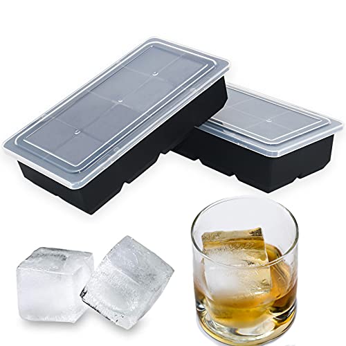 Large Ice Cube Trays with Lids 2 Pack