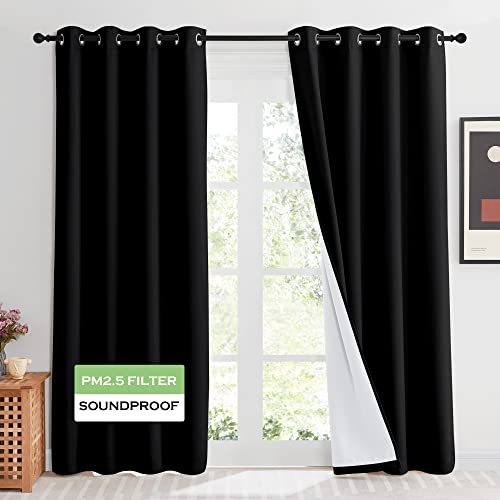 KGORGE 4-in-1 Soundproof Anti Dust Blackout Curtains