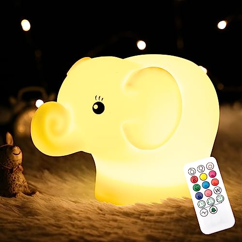 CHWARES Elephant Nursery Night Light