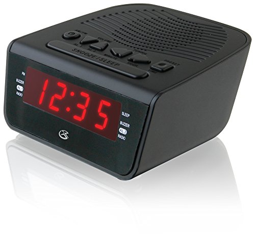 GPX C224B Dual Alarm Clock AM/FM Radio