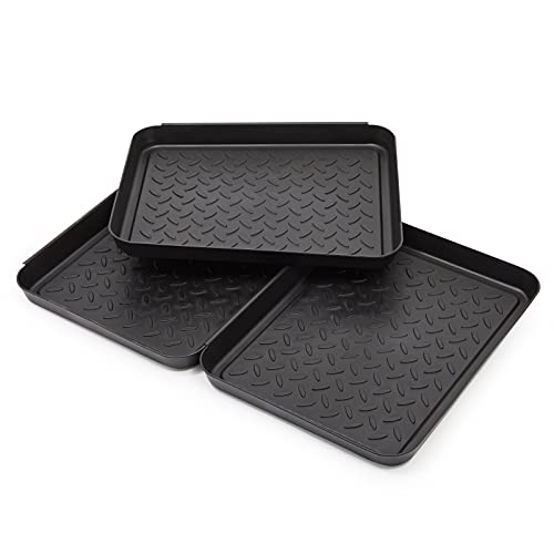 Black Plastic Boot Trays (3 Pack)