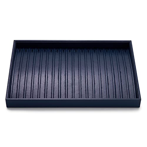 Blue Leather Jewelry Drawer Organizer Trays