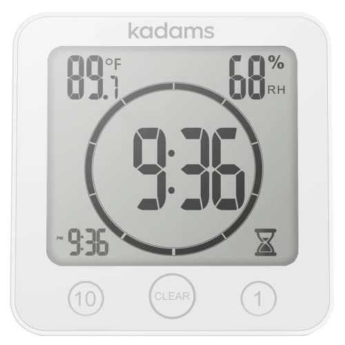 KADAMS Waterproof Shower Kitchen Clock Timer