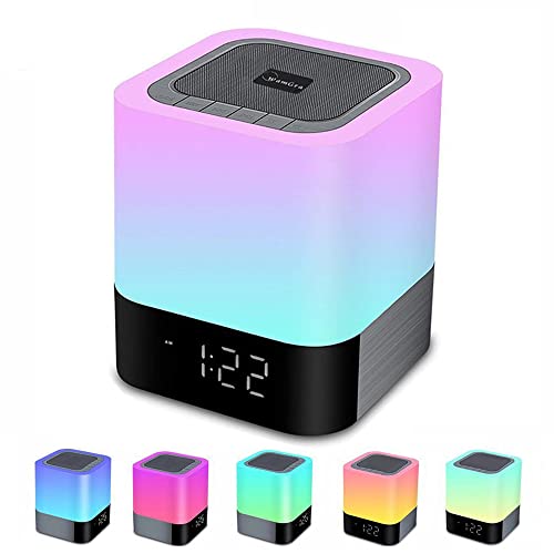 Bluetooth Speaker Night Light Alarm Clock