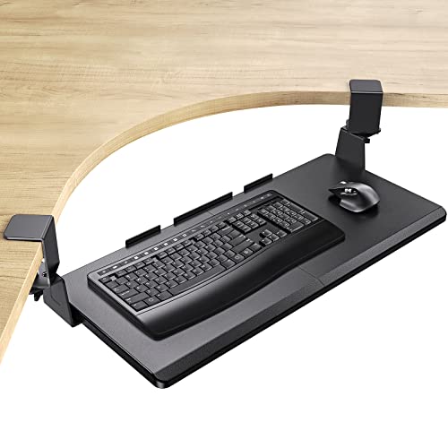 Corner Keyboard Tray with Adjustable C Clamp