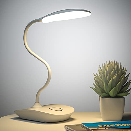DEEPLITE Battery Operated Desk Lamp - Flexible LED Desk Light with 3 Lighting Modes and Dimming
