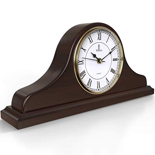 Wooden Mantel Clock for Living Room Decor