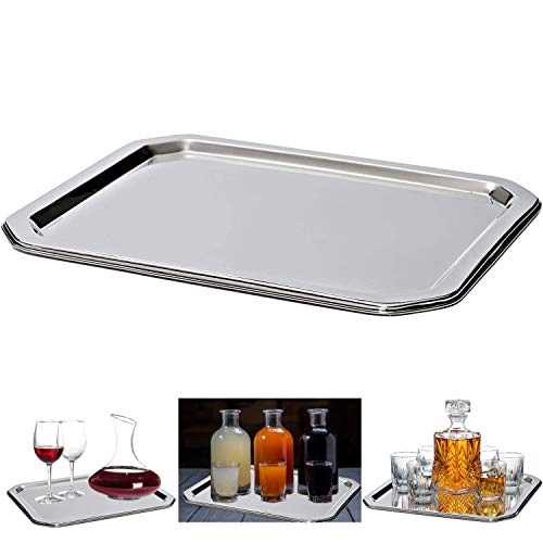 Bezrat Stainless Steel Food Serving Tray