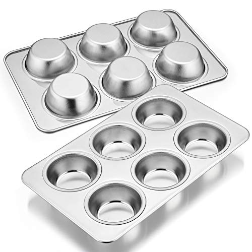 E-far Stainless Steel Muffin Pan Set