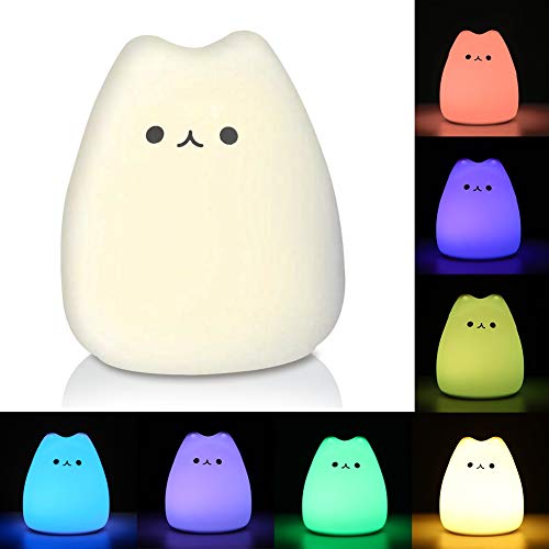 LUNSY Cat Night Light with Color Changing Tap Control