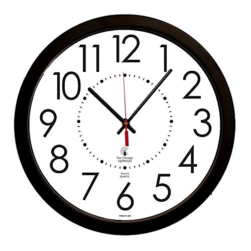 CHICAGO LIGHTHOUSE Electric Clock - Plug-In Wall Clock with Sleek Design