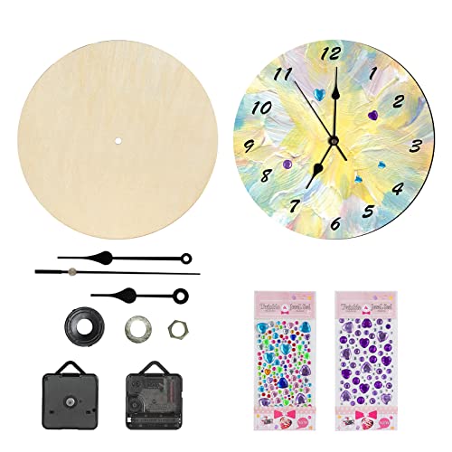 DIY Clock Making Kit with Wooden Round Wood Clock Blank