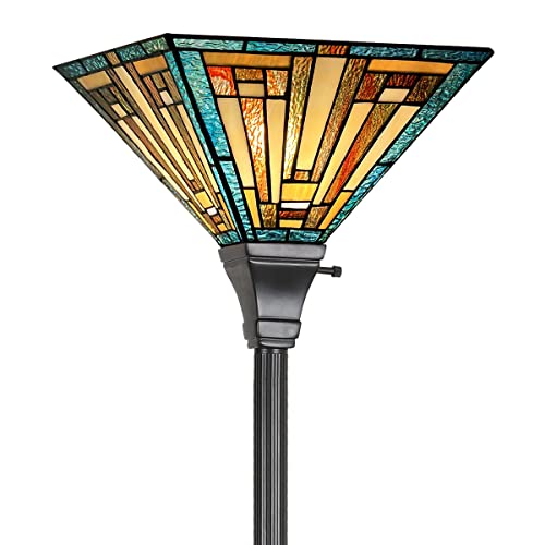 COTOSS Tiffany Torchiere Floor Lamp