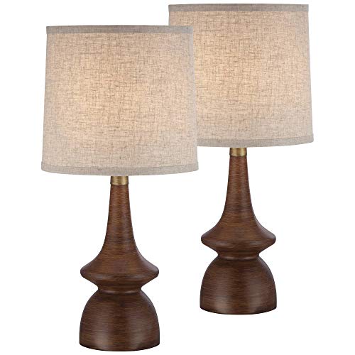 Walnut Wood Finish Table Lamps