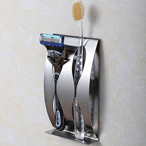 Stainless Steel Toothbrush Holder with Self Adhesive Tape