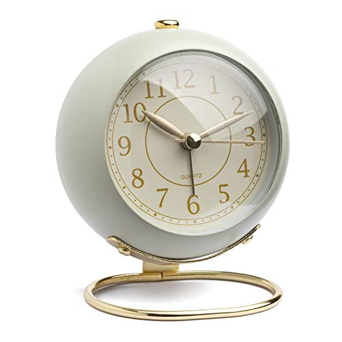 Stylish Retro Analog Alarm Clock for Small Spaces