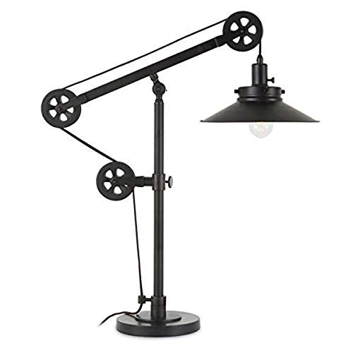 Henn&Hart Wide Brim/Pulley System Table Lamp