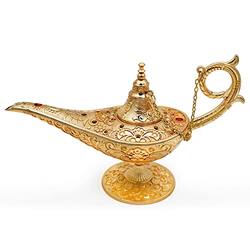 Magic Genie Light Lamp for Home Wedding Table Decoration Costume Props Lamp Pot & Gift for Party/Halloween/Birthday, Gold