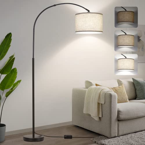 Dimmable Floor Lamp with Adjustable Hanging Shade