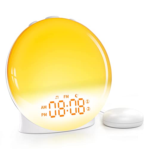 Versatile Sunrise Alarm Clock with Bed Shaker and Natural Sounds