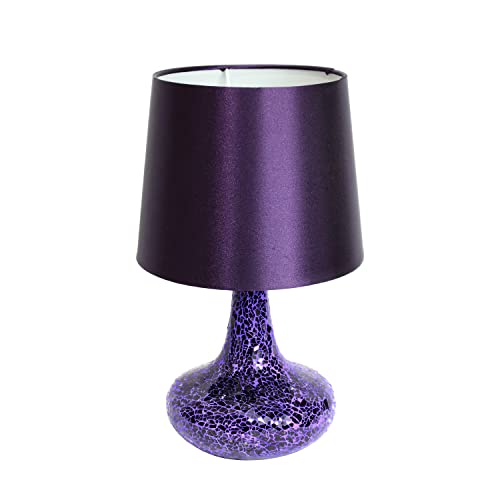 Simple Designs Mosaic Tiled Glass Genie Table Lamp