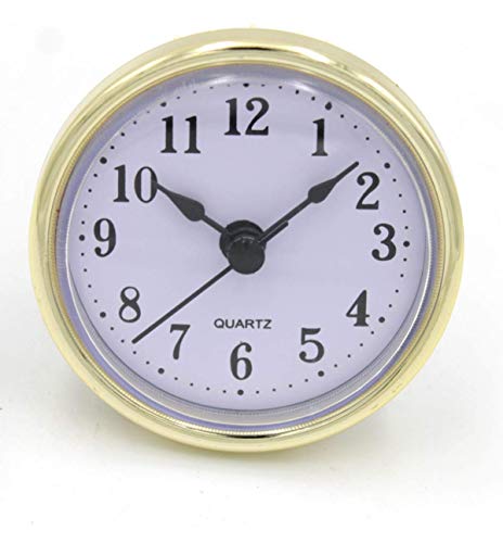 Craft White Clock Insert with Gold Plastic Rim