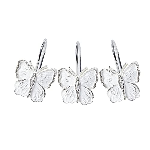 Chic Butterfly Shower Curtain Hooks