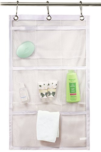9-Pocket Shower Curtain Bathroom Organizer