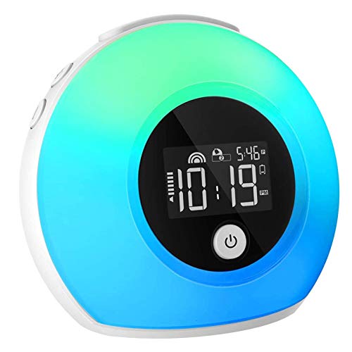 iYeHo Alarm Clock with Bluetooth Speakers and Color Changing Night Light