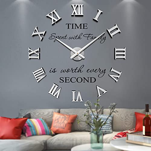 VANGOLD Mirror Silver Wall Clock