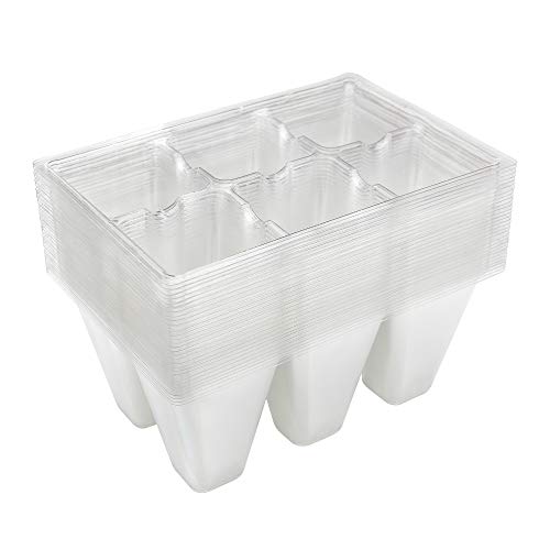 Clear Seedl Start Trays, 180 Cells, 6-Cell Per Tray, 30 Pack
