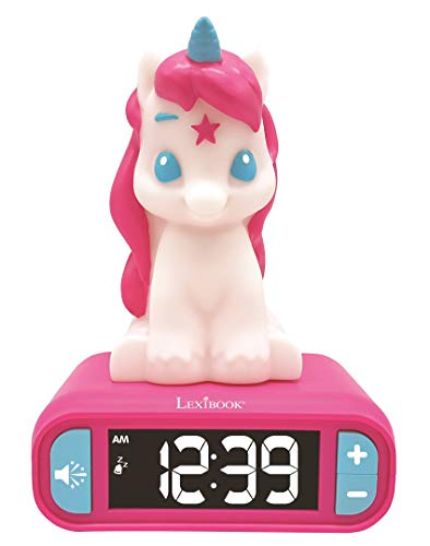 LEXiBOOK Unicorn Digital Alarm Clock for Kids