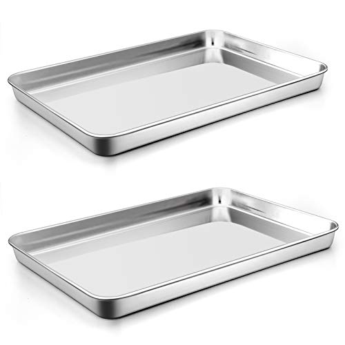 P&P CHEF Baking Cookie Sheets - Stainless Steel, Non-Toxic & Durable