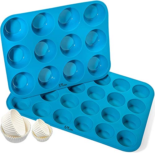 Silicone Muffin Pan & Mini Cupcake Baking Set