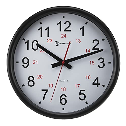 Timekeeper Tuxedo 14-Inch Wall Mount Clock