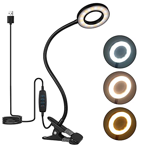 iVict Clip on Light with Adjustable Lighting and Flexible Gooseneck