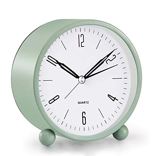 Super Silent Non-Ticking Analog Alarm Clock