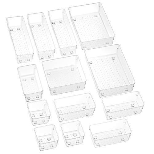 Drawer Organizers with Non-Slip Silicone Pads