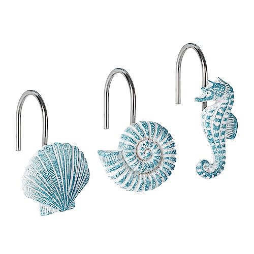 Seashells Decorative Shower Curtain Hooks