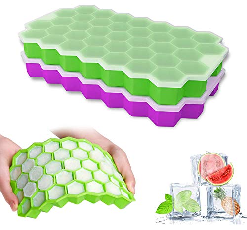 Silicone Ice Cube Trays with Lids