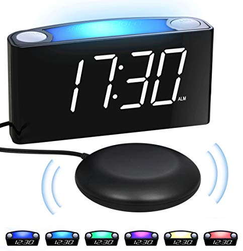 Mesqool Alarm Clock for Heavy Sleepers & Hearing Impaired